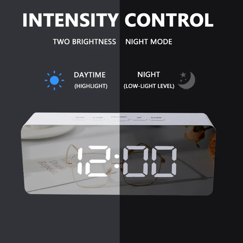 Digital Alarm Clock LED Electronic Desktop