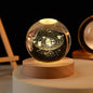 Gift Festival USB LED Night Light, Galaxy Crystal Ball Lamp, 3D Planet Moon Lamp