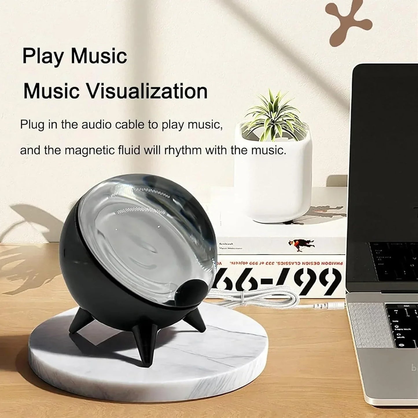 Magnetic Fluid Music Lamp LED Rhythm Visualization