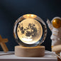 Gift Festival USB LED Night Light, Galaxy Crystal Ball Lamp, 3D Planet Moon Lamp