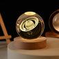 Gift Festival USB LED Night Light, Galaxy Crystal Ball Lamp, 3D Planet Moon Lamp